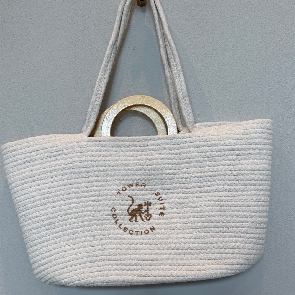 The Boca Rotan Tower Suite Cream Tote Bag
